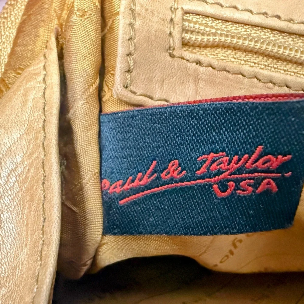 Paul & Taylor Genuine Leather Mini Backpack Tan Convertible Bag Soft Leather USA